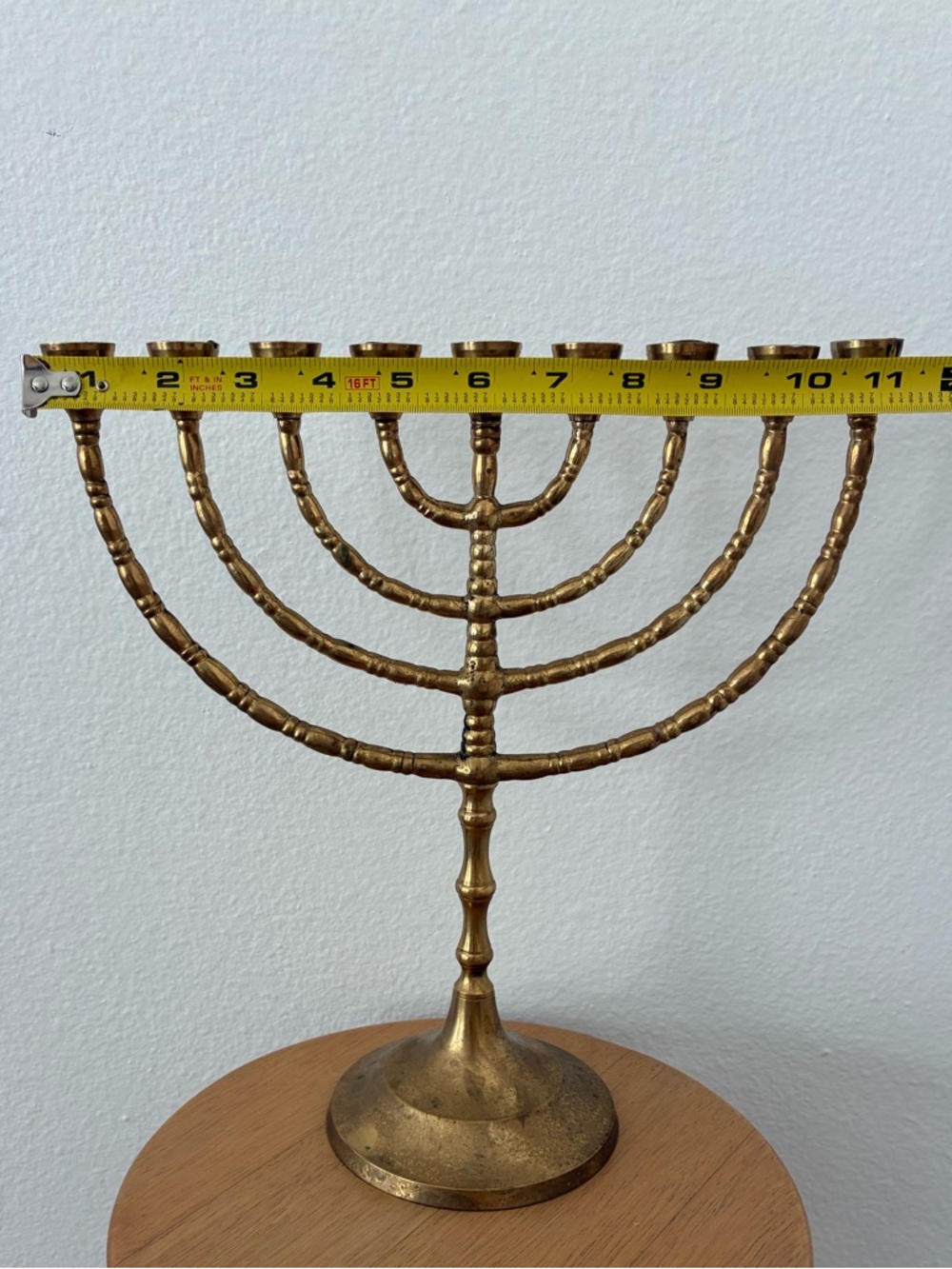 Vintage Solid Brass Menorah - Picture 7 of 8